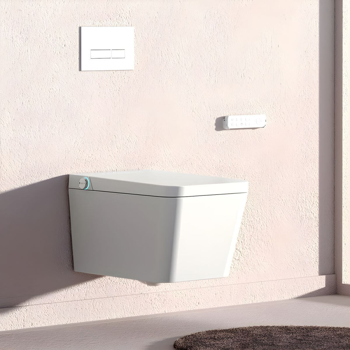 Antimicrobial surface of wall mount bidet