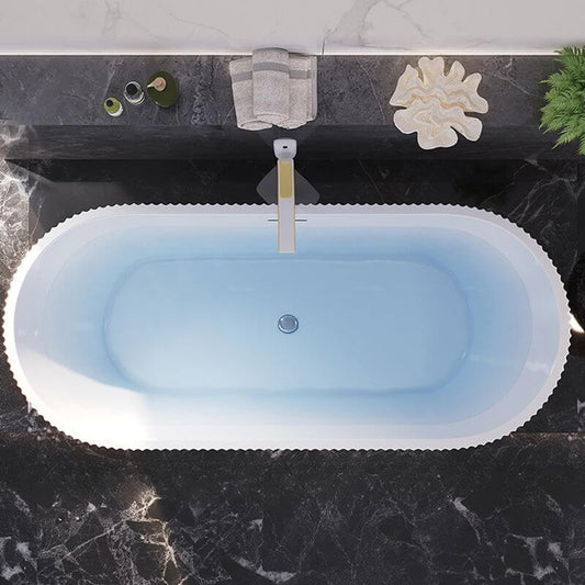 Elegant roll top soaking bathtub with faucet included