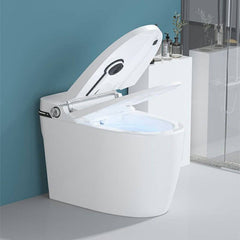 White vitreous china bidet with elegant design