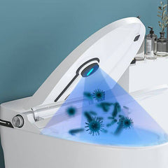 Sleek white finish bidet in contemporary decor