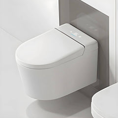 Heated seat feature of a wall-mount bidet