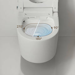 Warm heated seat of a wall-mount bidet