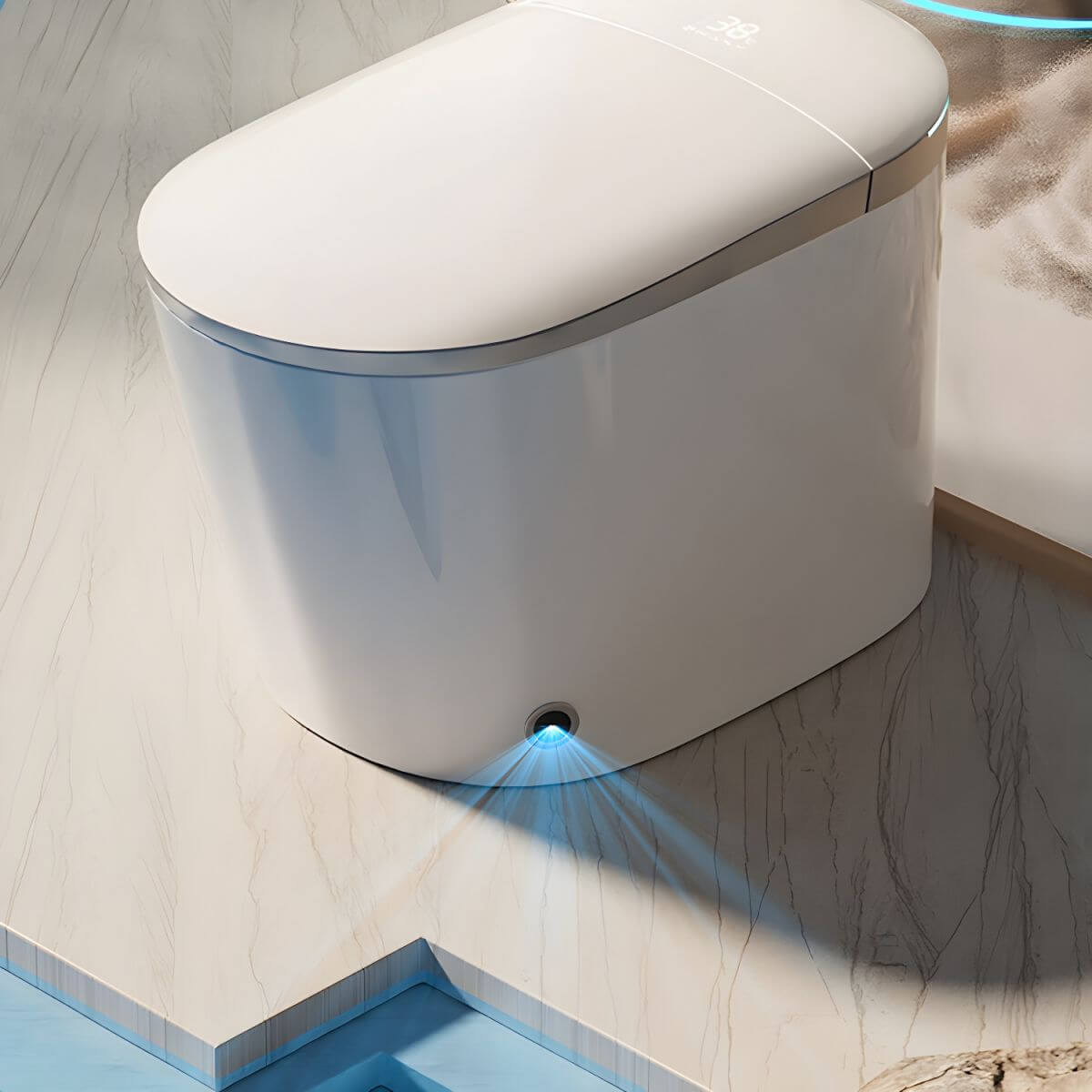 Close-up of Elongated Bowl Shape Bidet