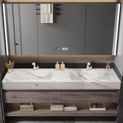 Modern black faucet on a white sink