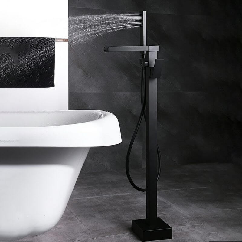 Elegant Chrome Bathtub Faucet with Hand Shower