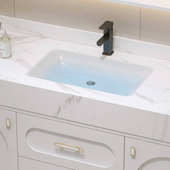 Versatile white bathroom vanity design