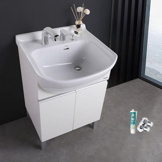 Free-standing bathroom vanity front view