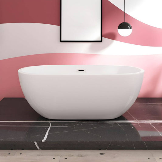 Modern style bath tub with roll top design