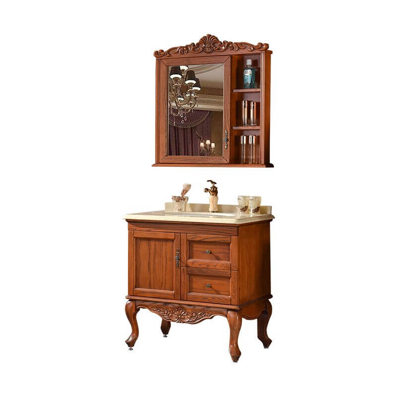 Four Drawers of French Country Bathroom Vanity