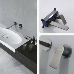 Elegant wall mounted lever faucet