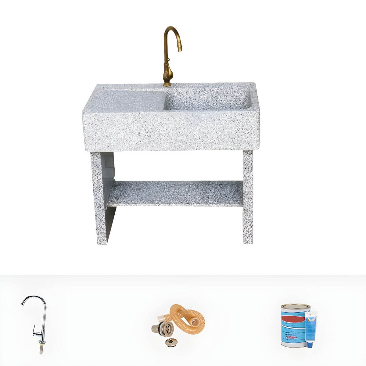 Modern design of grey console sink