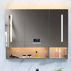 Elegant grey finish on stainless steel medicine cabinet