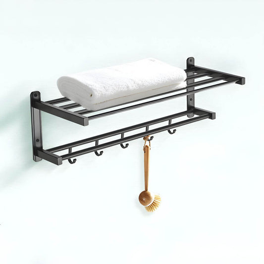 Black towel and robe hooks