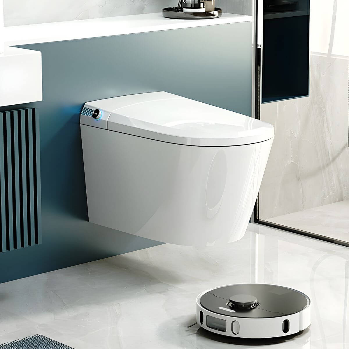 Wall mount bidet with heated seat