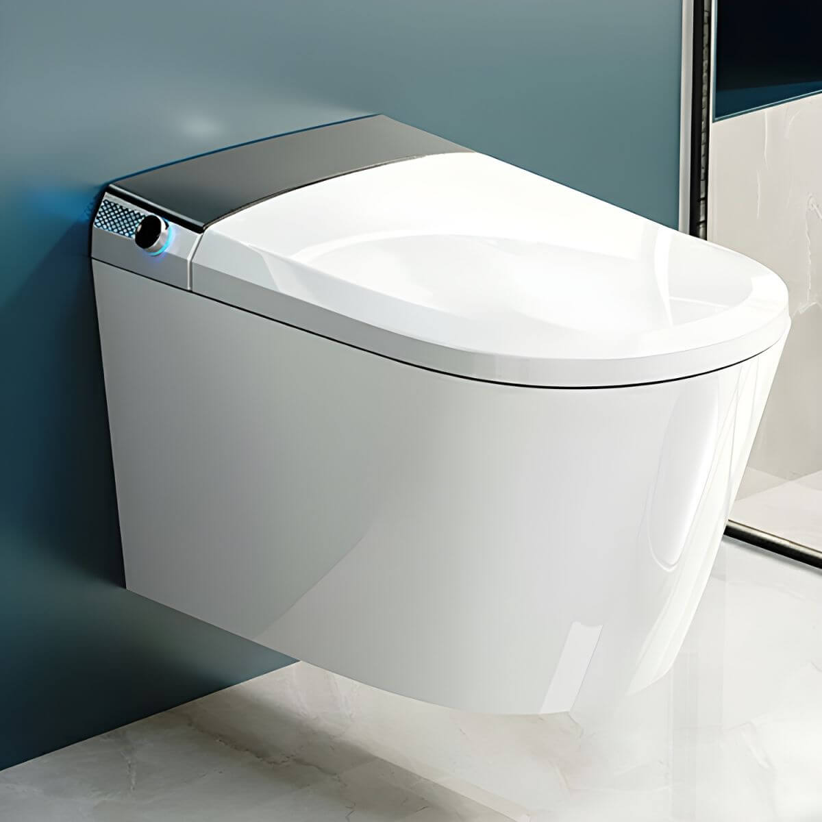 Stylish white and black bidet