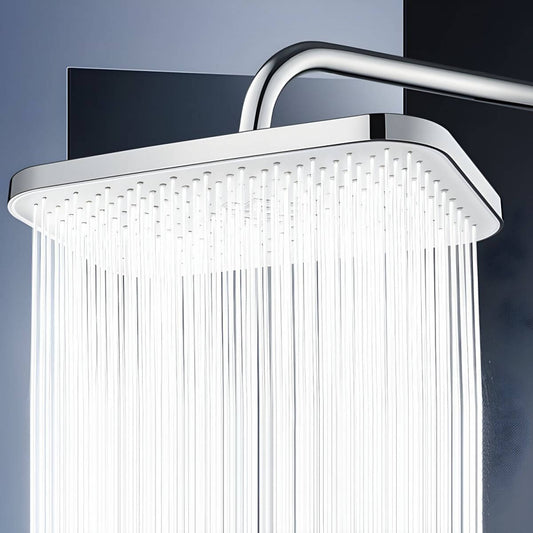 Large modern ceiling mounted shower head