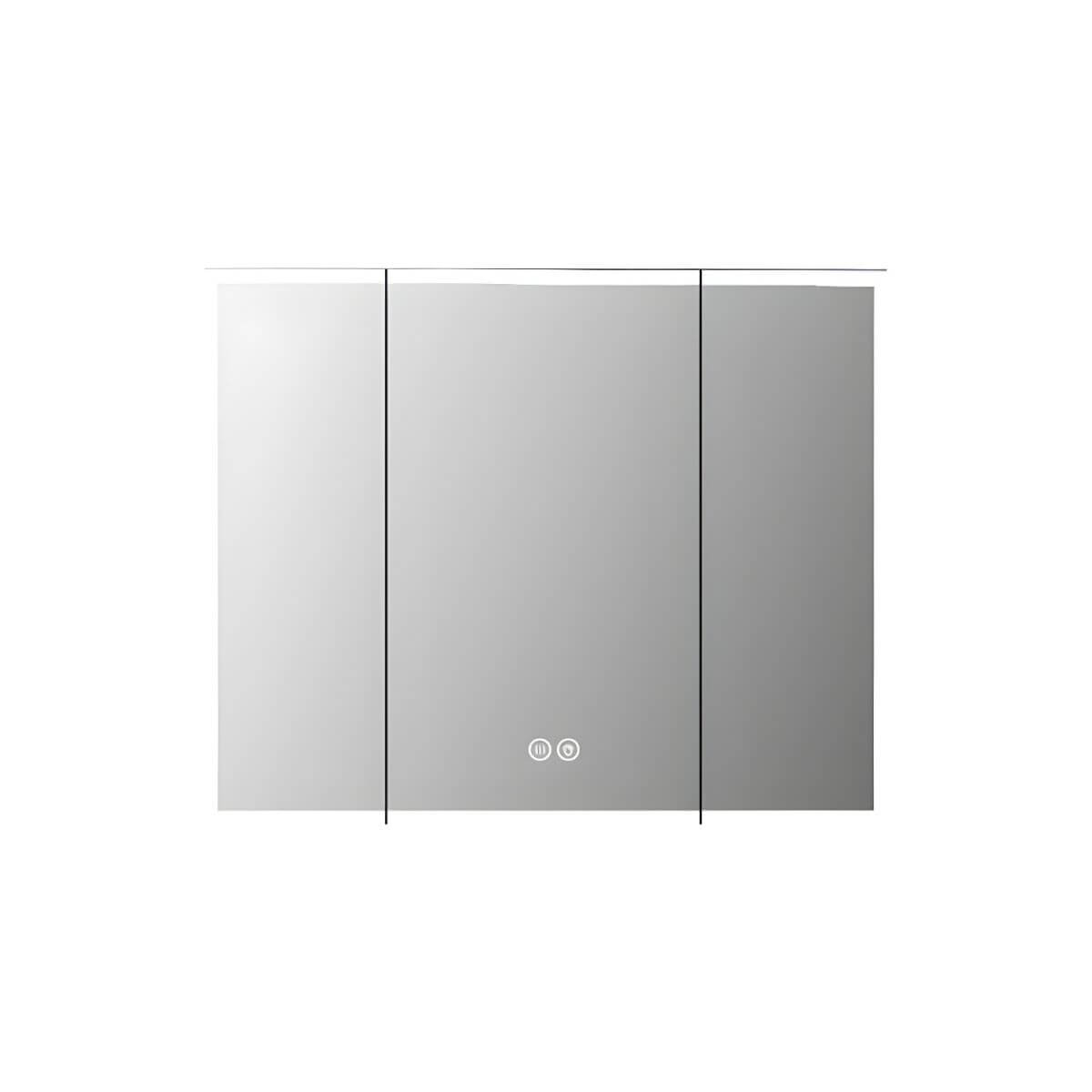 Large White Aluminum Modern Medicine Cabinet Front View