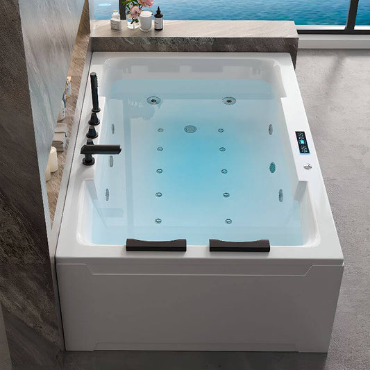 Luxurious modern bathtub with body jets