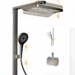 Modern Wall Mounted Shower System in Grey