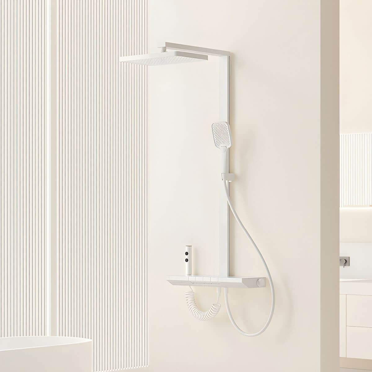 Dual Function Shower System with Rain Shower Head