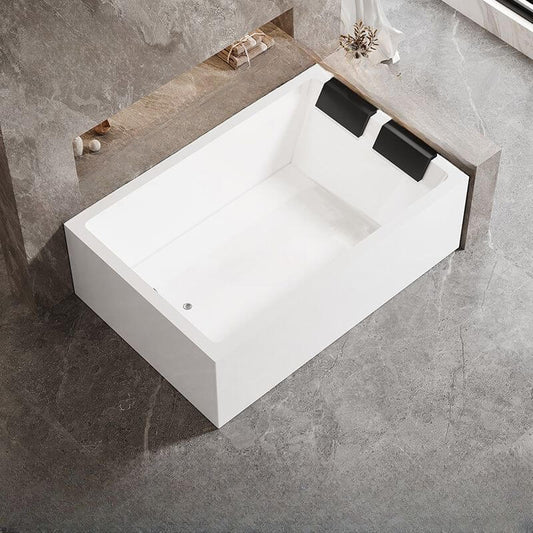 Freestanding bathtub with whirlpool massage feature