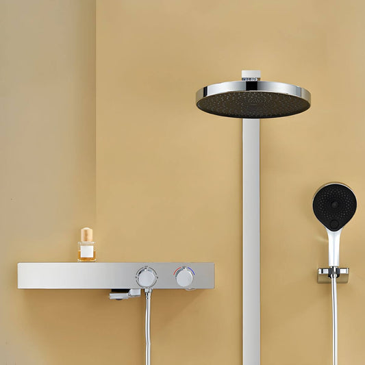 Luxurious shower head system in modern grey