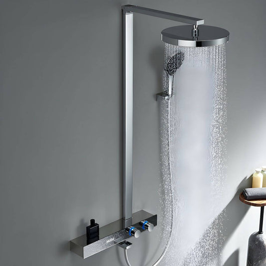 Dual shower head system with adjustable spray