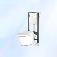 White finish bidet in elegant bathroom