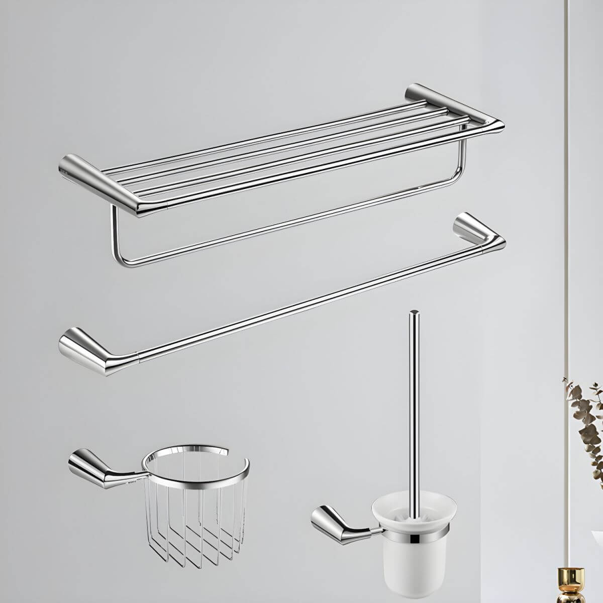 Gloss Finish Bathroom Hardware