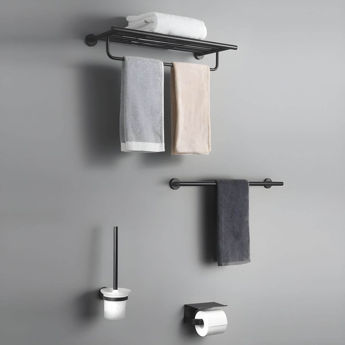 Luxury Bathroom Hardware Set Gold Toilet Paper Holder