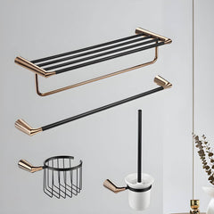 Luxury Bathroom Hardware Set Black Towel Rack