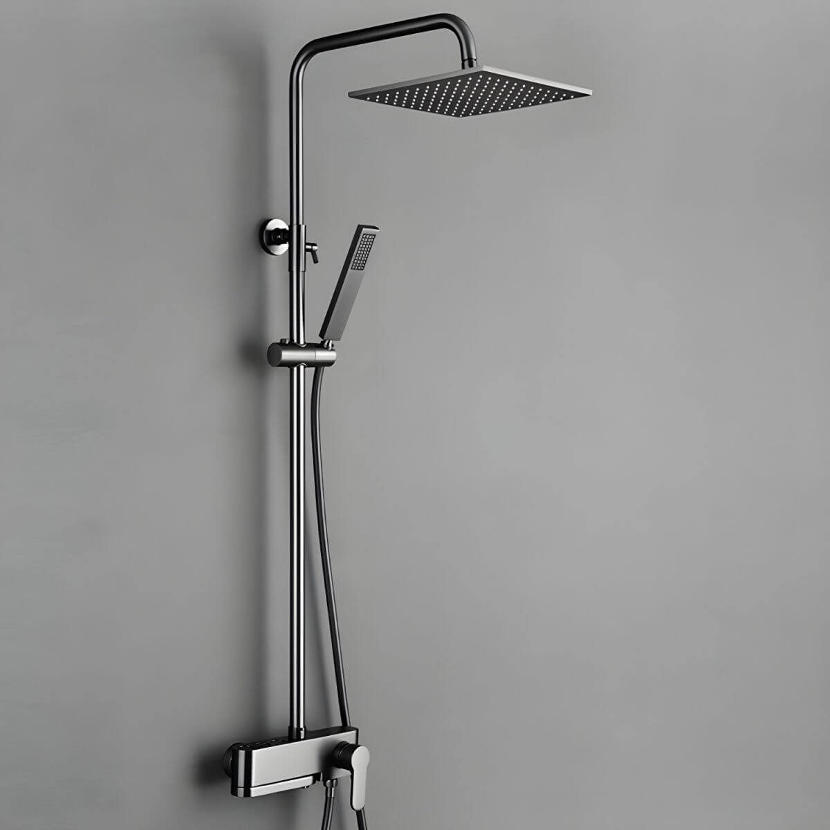 Grey Copper Shower System with Riser