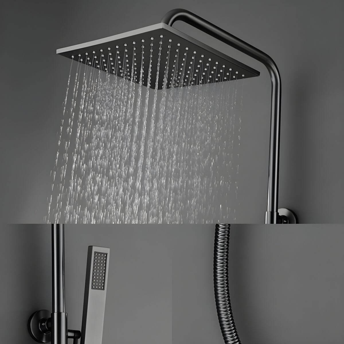 Luxurious Rain Shower Head in Black