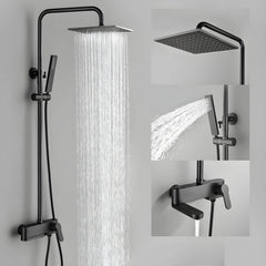 Modern Black Copper Shower System