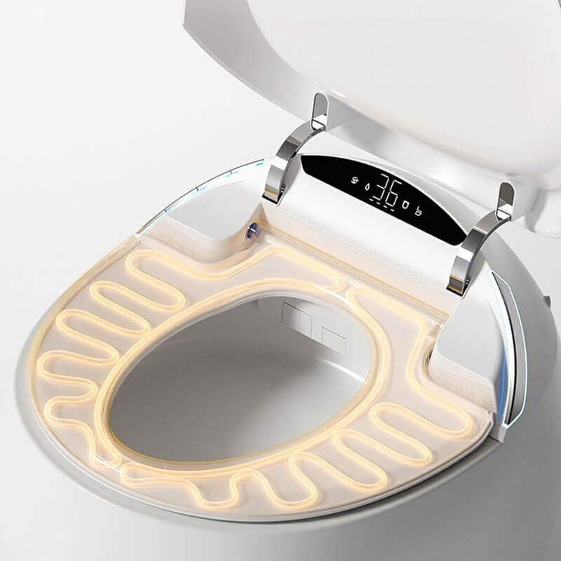 Functional foot flush operation on the ceramic bidet