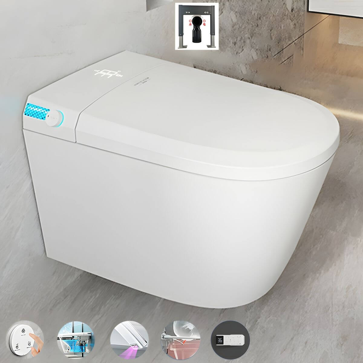 Vitreous China Bidet with Seamless Finish