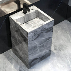 White Marble Finish Sink