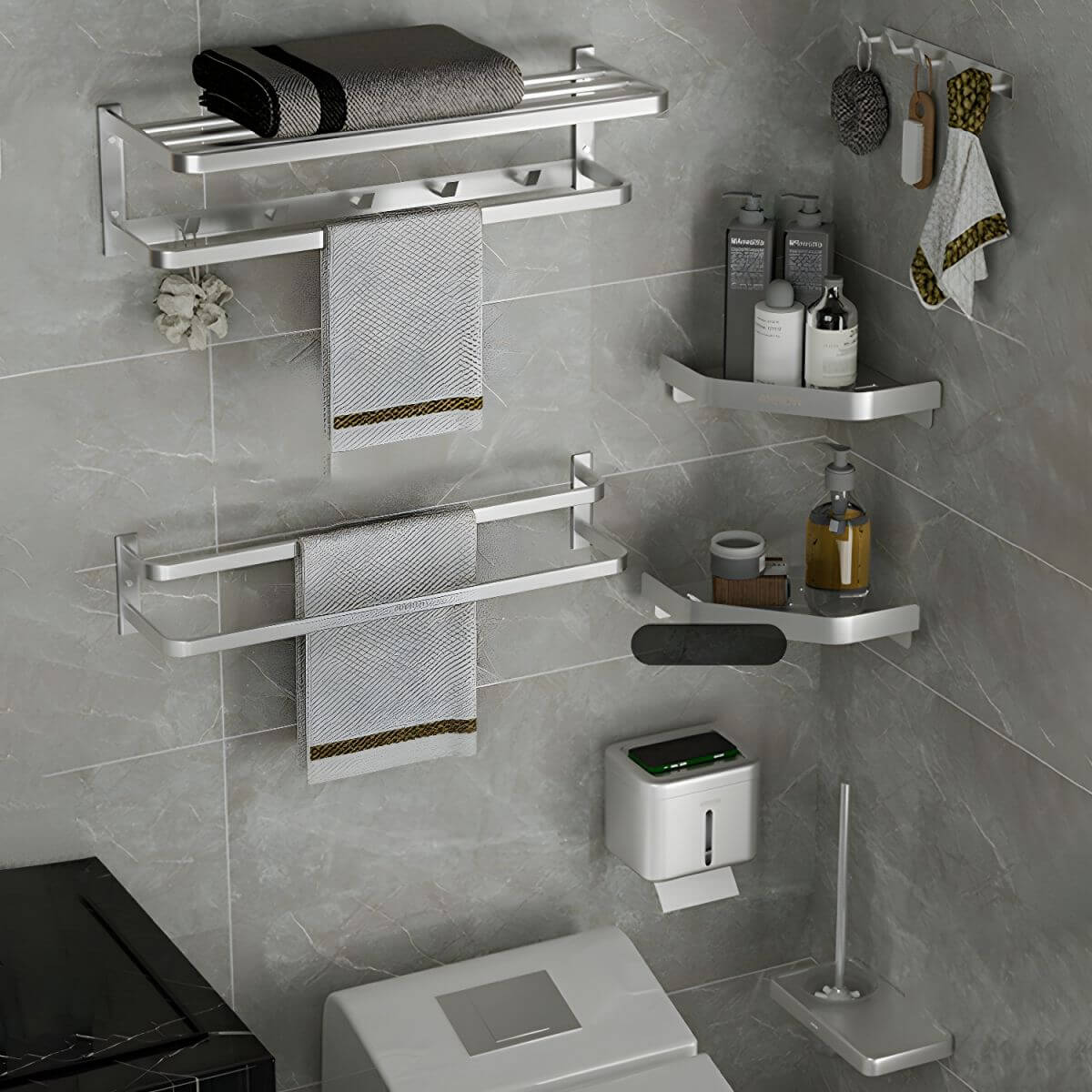 Elegant organization solutions for bathrooms