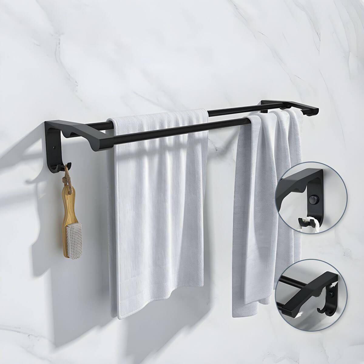 4-piece bathroom organization set displayed in modern bathroom