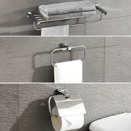 Towel rack from the Metal Silver Bathroom Hardware Set