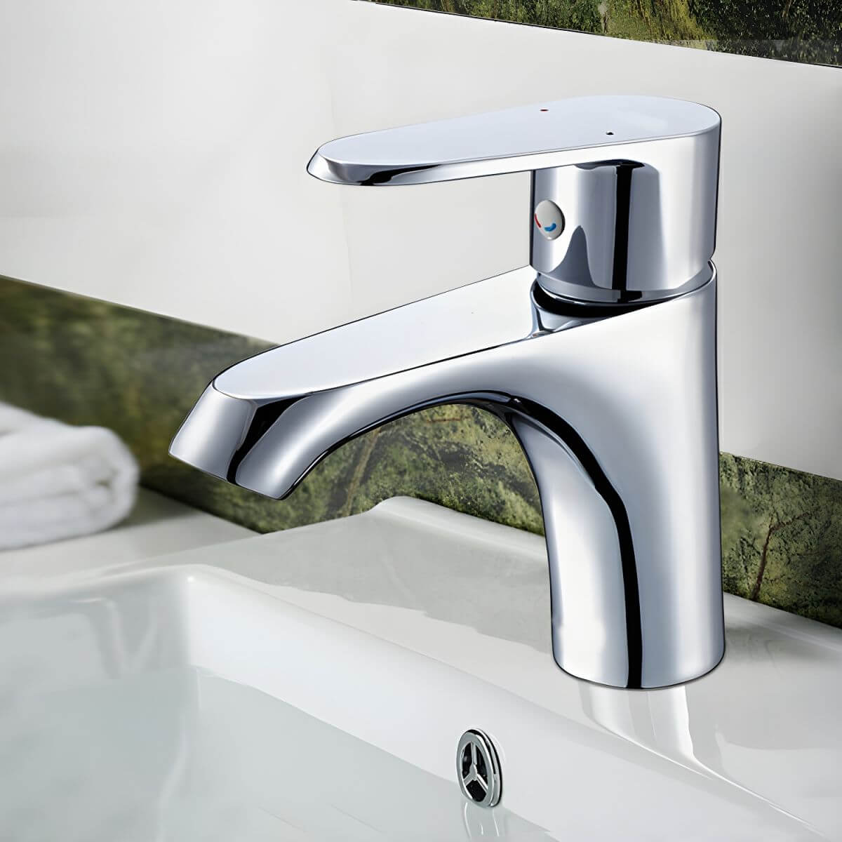 Metallic Silver Modern Touch Faucet