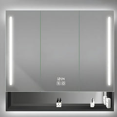 Surface mounted aluminum cabinet with swinging doors