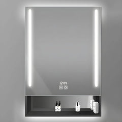 Elegant white aluminum medicine cabinet