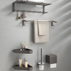 Stylish grey bathroom accessories set