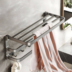 Black bathroom towel bar