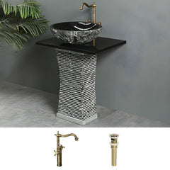 modern black marble bathroom sink