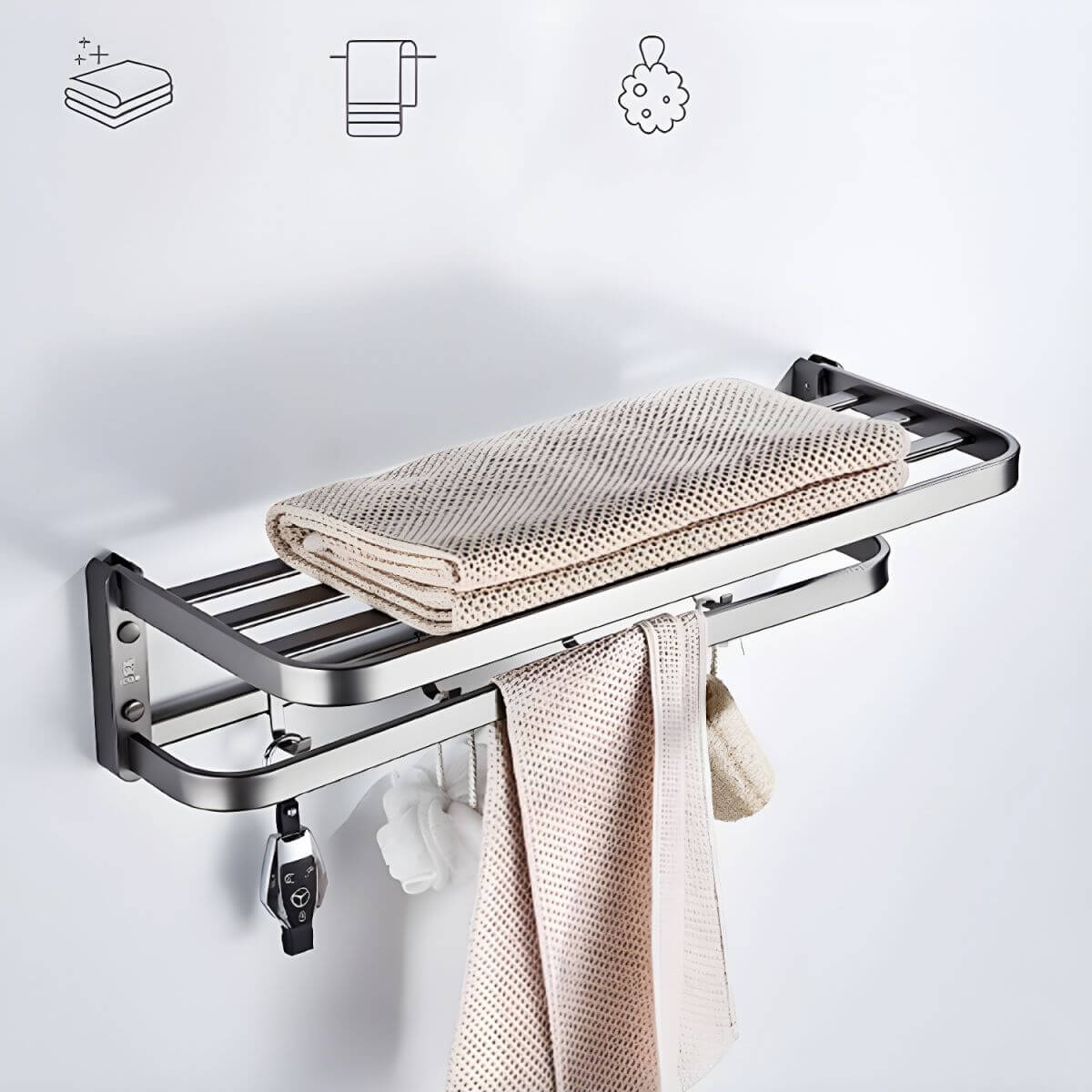 Stylish Bath Shelf Included