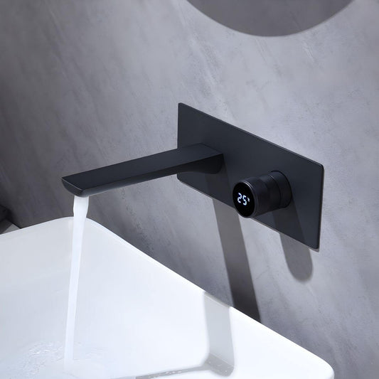 modern black wall mounted faucet