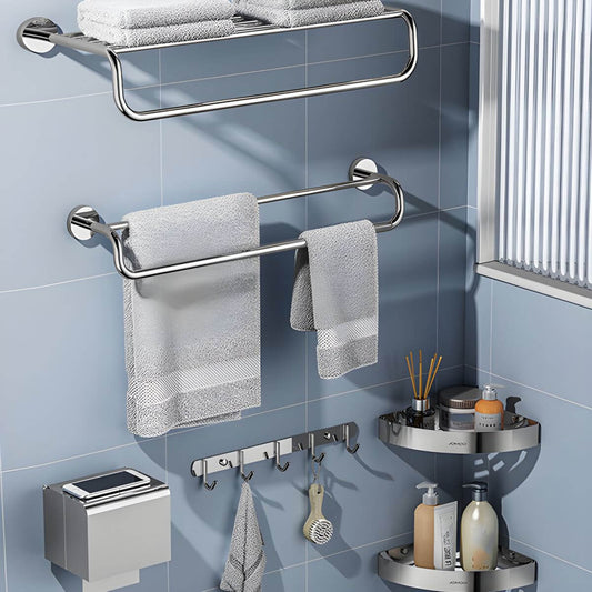 Modern Brass 7-Piece Bathroom Accessory Set