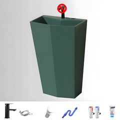 Pedestal design of the ceramic sink